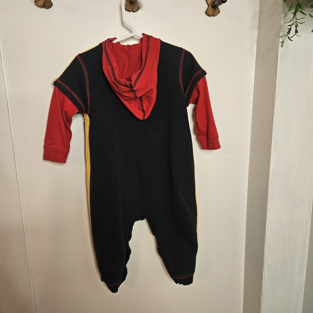 Vintage Okie-Dokie One Piece Outfit Primary Colors Hooded Front Pocket 18 Months - Picture 2 of 6